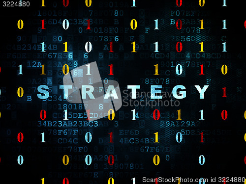 Image of Business concept: Strategy on Digital background