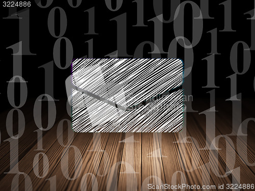 Image of Business concept: Email in grunge dark room