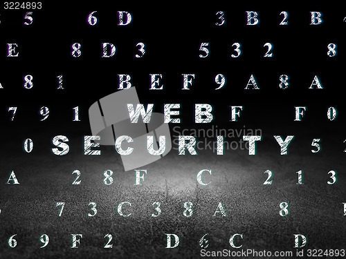 Image of Security concept: Web Security in grunge dark room