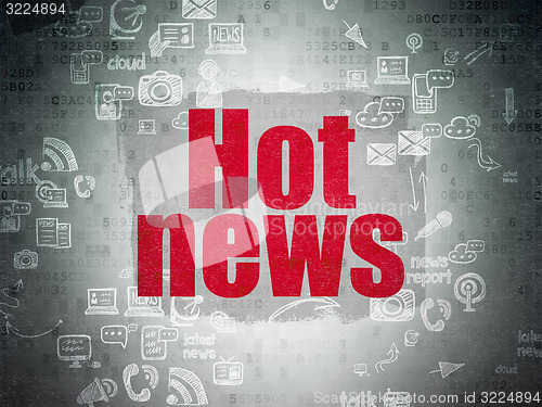 Image of News concept: Hot News on Digital Paper background