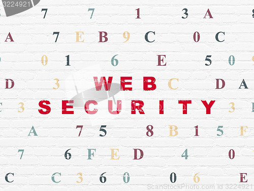 Image of Security concept: Web Security on wall background