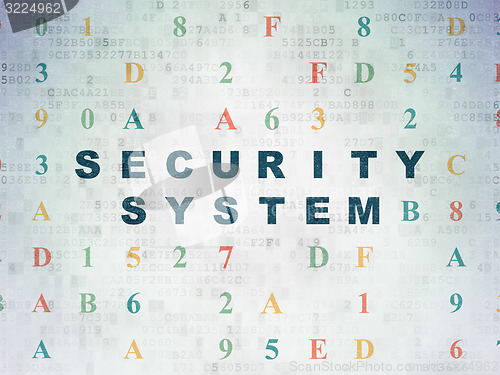Image of Security concept: Security System on Digital Paper background