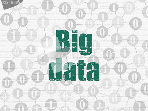 Image of Information concept: Big Data on wall background