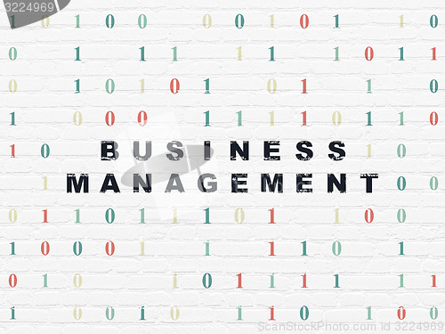 Image of Finance concept: Business Management on wall background