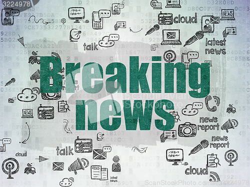 Image of News concept: Breaking News on Digital Paper background
