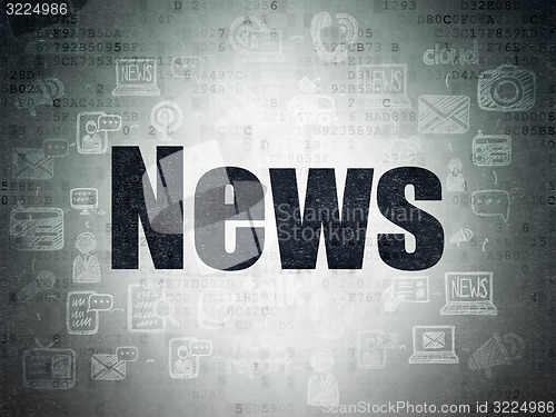 Image of News concept: News on Digital Paper background