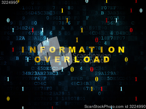 Image of Data concept: Information Overload on Digital background