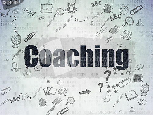 Image of Education concept: Coaching on Digital Paper background