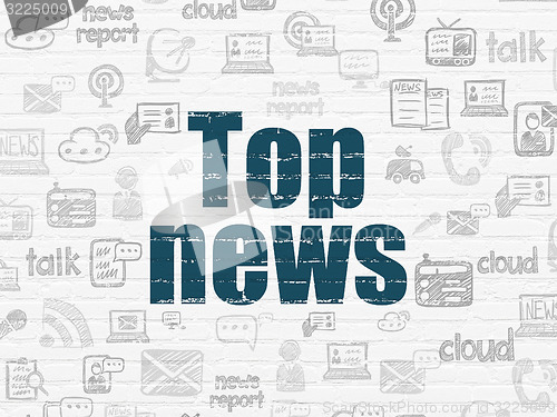 Image of News concept: Top News on wall background