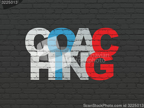 Image of Education concept: Coaching on wall background