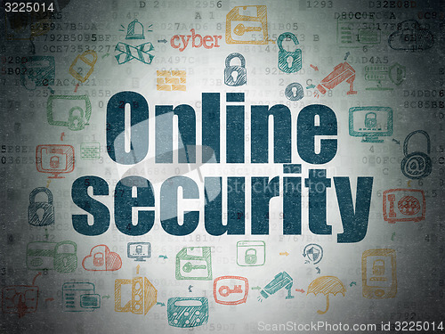 Image of Safety concept: Online Security on Digital Paper background