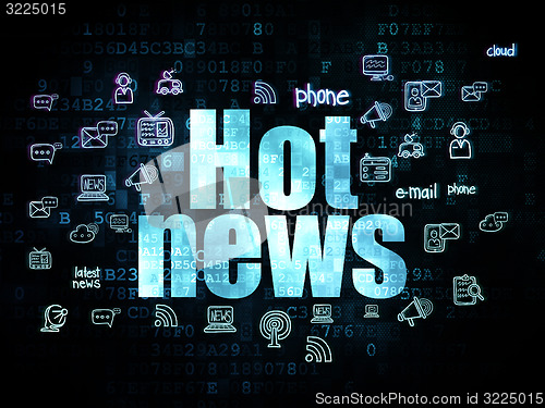 Image of News concept: Hot News on Digital background