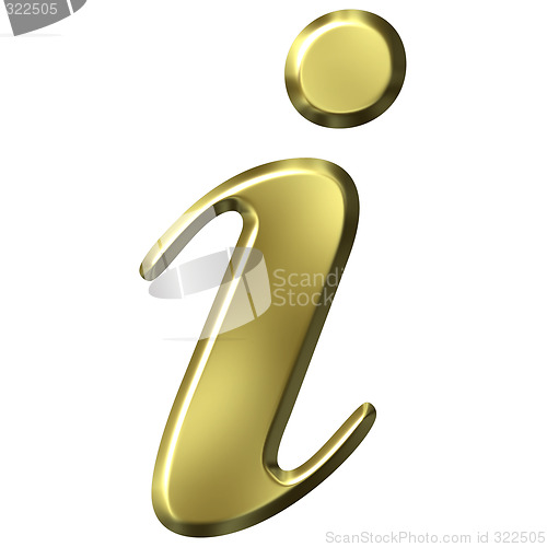 Image of 3D Golden Information Symbol
