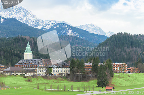 Image of Hotel complex Schloss Elmau in Bavarian Alps summit G7 G8