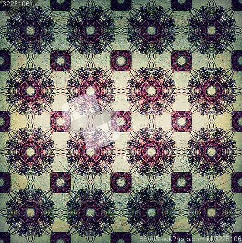 Image of old floral grunge wallpaper background