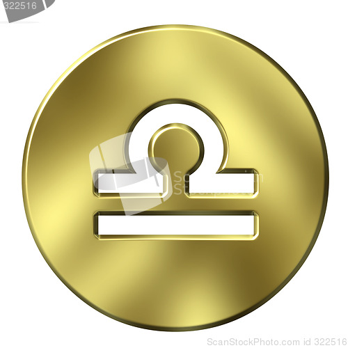 Image of 3D Golden Libra