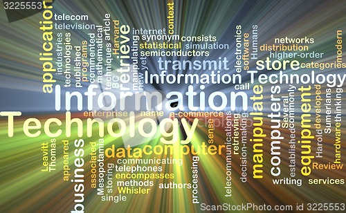 Image of Information technology background concept glowing