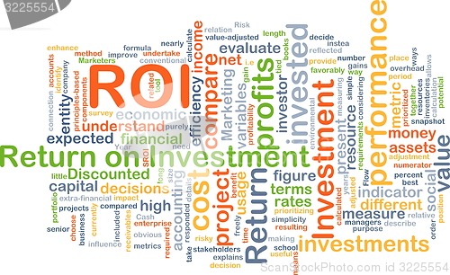 Image of Return on investment ROI background concept