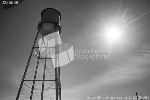 Image of Small Town Water Tower Utilitiy Infrastructure Storage Reservoir