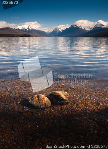 Image of Clear Water Polished Rocks Lake McDonald Glacier National Park M