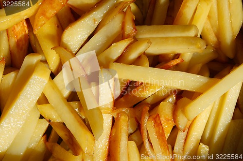 Image of Heap of raw potato strips