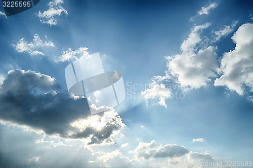 Image of Blue sky with white cloud