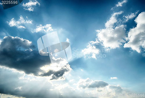 Image of Blue sky with white cloud