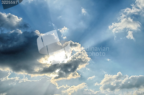 Image of Blue sky with white cloud