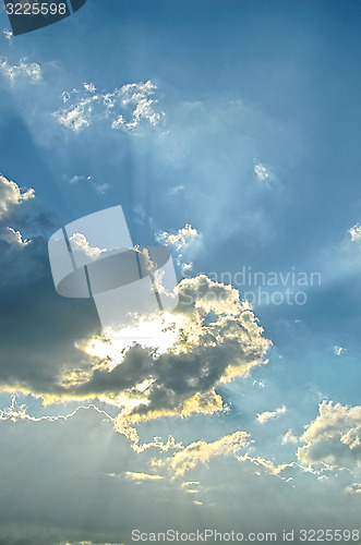 Image of Blue sky with white cloud