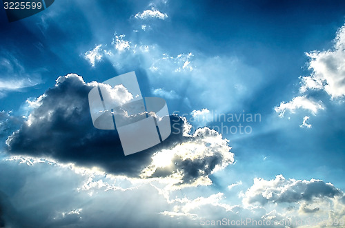 Image of Blue sky with white cloud