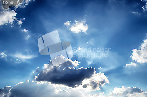 Image of Blue sky with white cloud