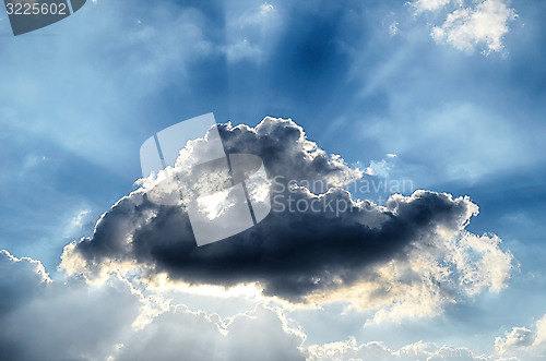 Image of Blue sky with white cloud