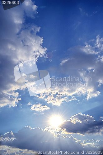 Image of Blue sky with white cloud