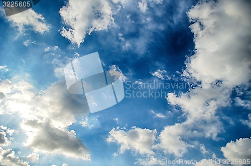 Image of Blue sky with white cloud