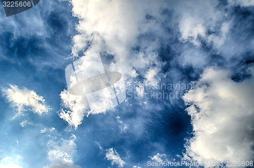 Image of Blue sky with white cloud