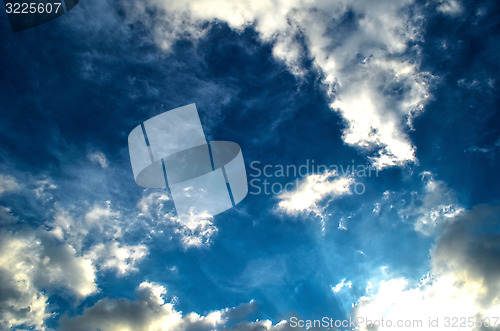 Image of Blue sky with white cloud