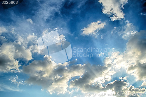 Image of Blue sky with white cloud