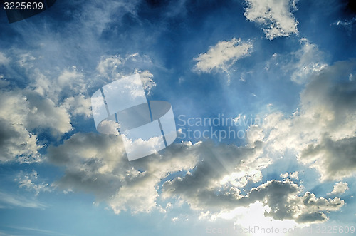 Image of Blue sky with white cloud