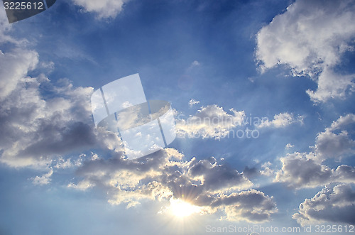 Image of Blue sky with white cloud