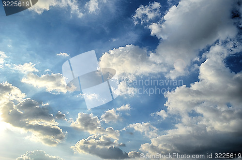 Image of Blue sky with white cloud