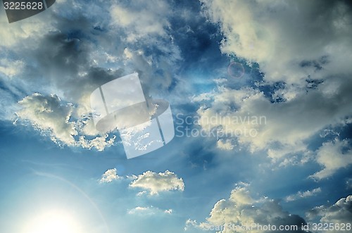 Image of Blue sky with white cloud