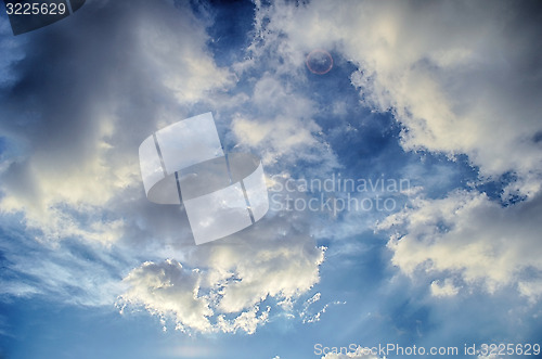 Image of Blue sky with white cloud