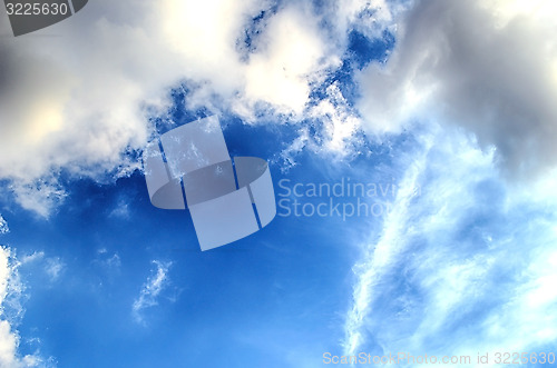 Image of Blue sky with white cloud