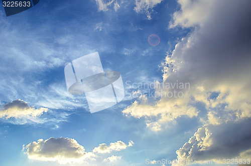 Image of Blue sky with white cloud