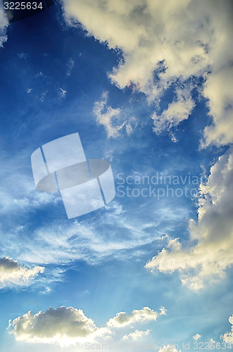 Image of Blue sky with white cloud