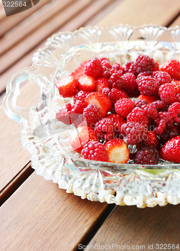 Image of Raspberries and strawberries