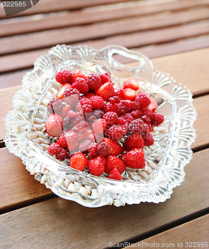 Image of Raspberries and strawberries