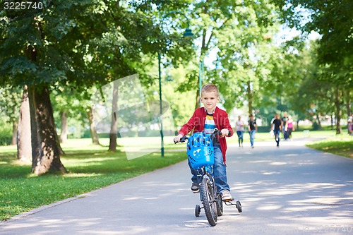 Image of boy on the bicycle at Park