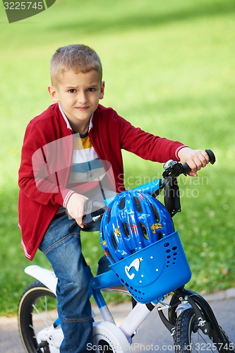 Image of boy on the bicycle at Park