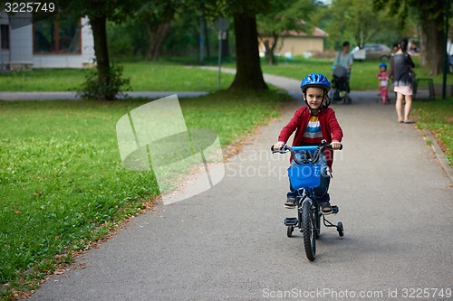 Image of boy on the bicycle at Park